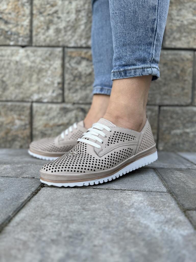 Wygodne półbuty skórzane damskie – Komfortowe buty Loretta Vitale - Do jeansów
