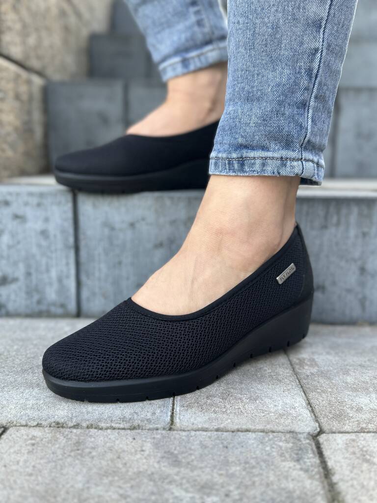 Fly Flot buty tekstylne czarne – Komfortowe buty damskie 18 X15 7X - Styl sportowy
