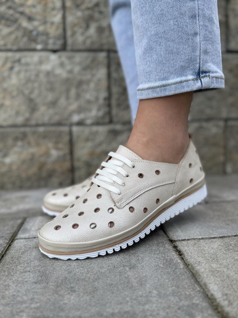 Komfortowe buty damskie Loretta Vitale – Wygodne półbuty skórzane - Na wiosnę