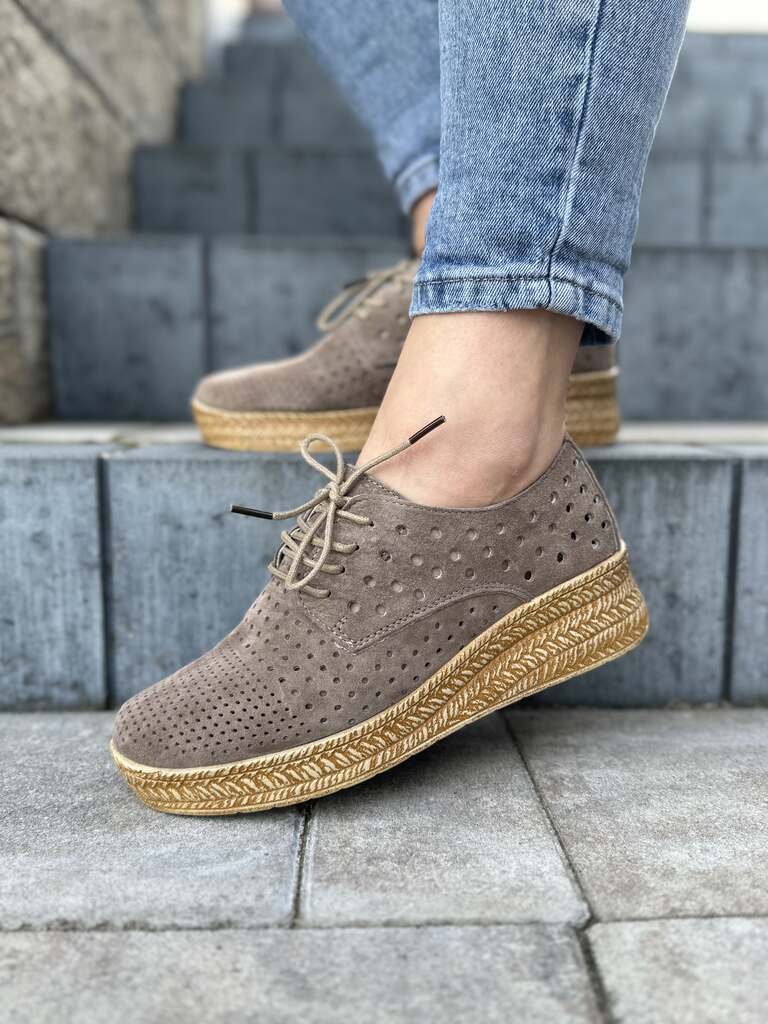 Brązowe półbuty damskie skórzane – Wygodne buty Filippo - Na lato