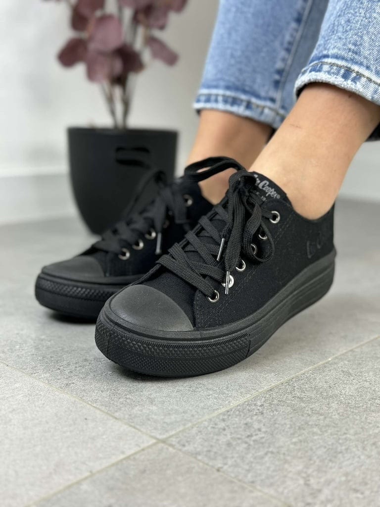 Trampki czarne LEE COOPER LCW-23-44-1624L - Styl miejski
