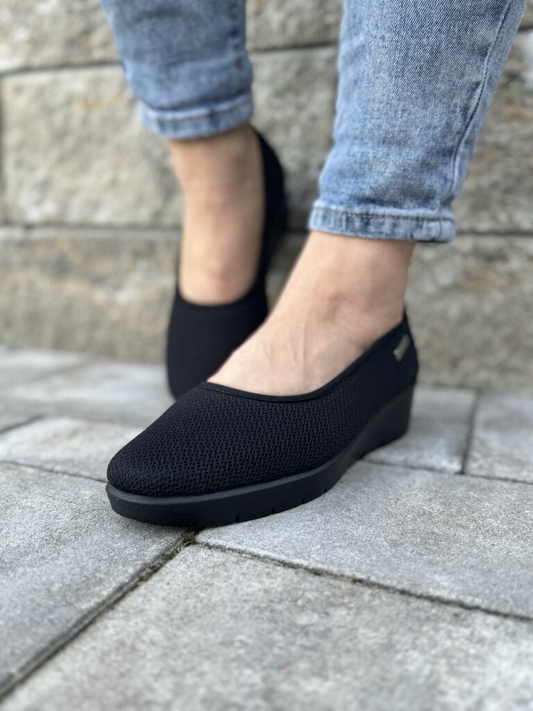 Fly Flot buty tekstylne czarne – Komfortowe buty damskie 18 X15 7X - Do spodni