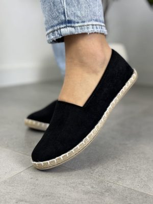 Czarne espadryle damskie tanie buty 2293 News