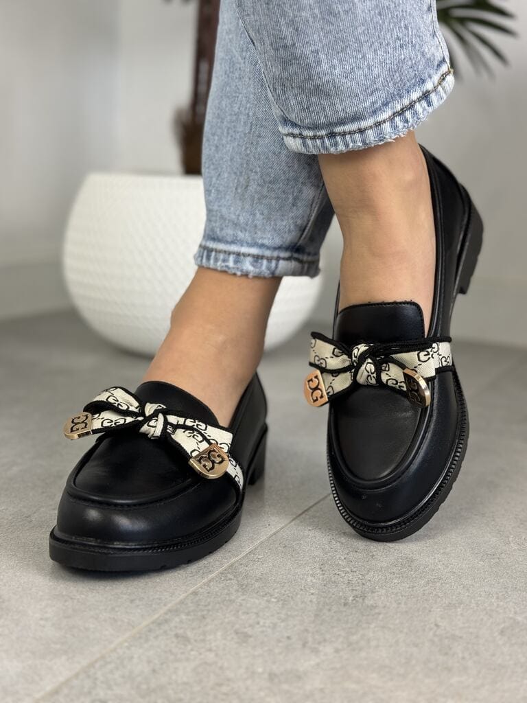 Czarne Mokasyny Damskie S. Barski – Modne mokasyny damskie HY330 - Styl smart casual
