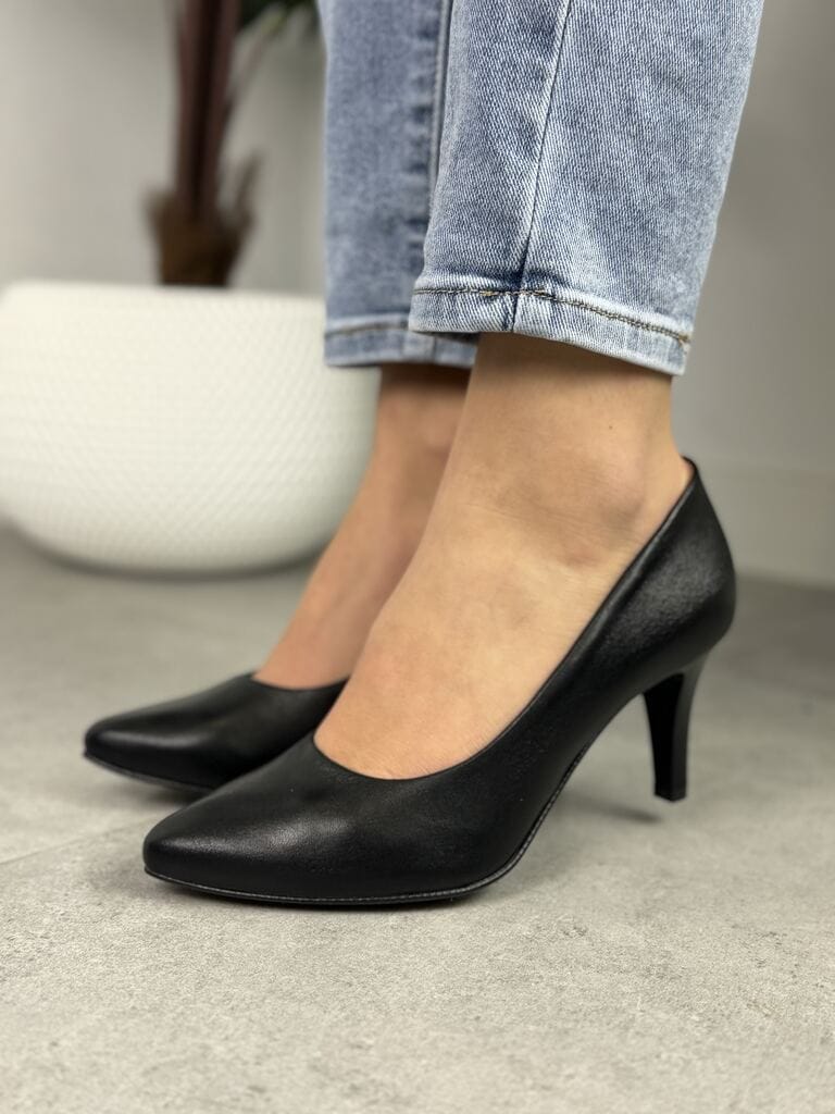 Szpilki damskie czarne skórzane ESKA 1062 – Ekskluzywne buty damskie