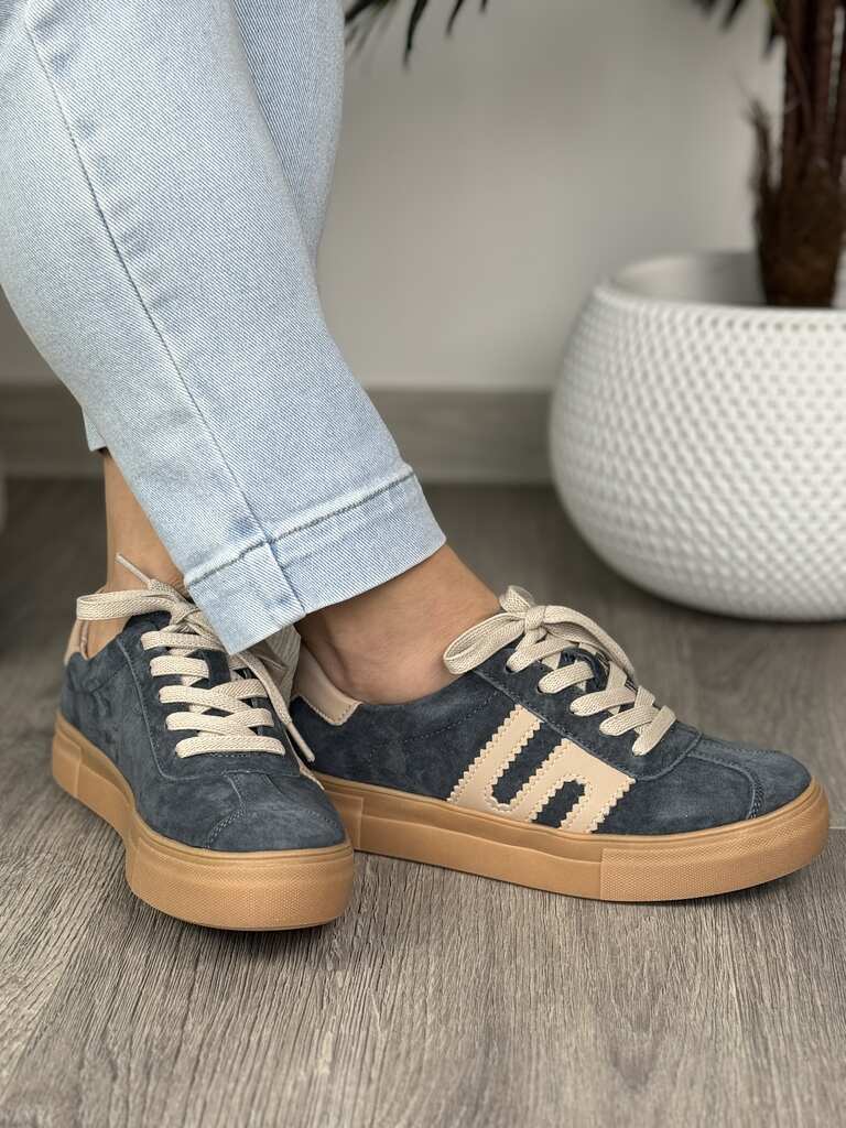 Skórzane sneakersy damskie na platformie Filippo DP6798/25 - Styl miejski