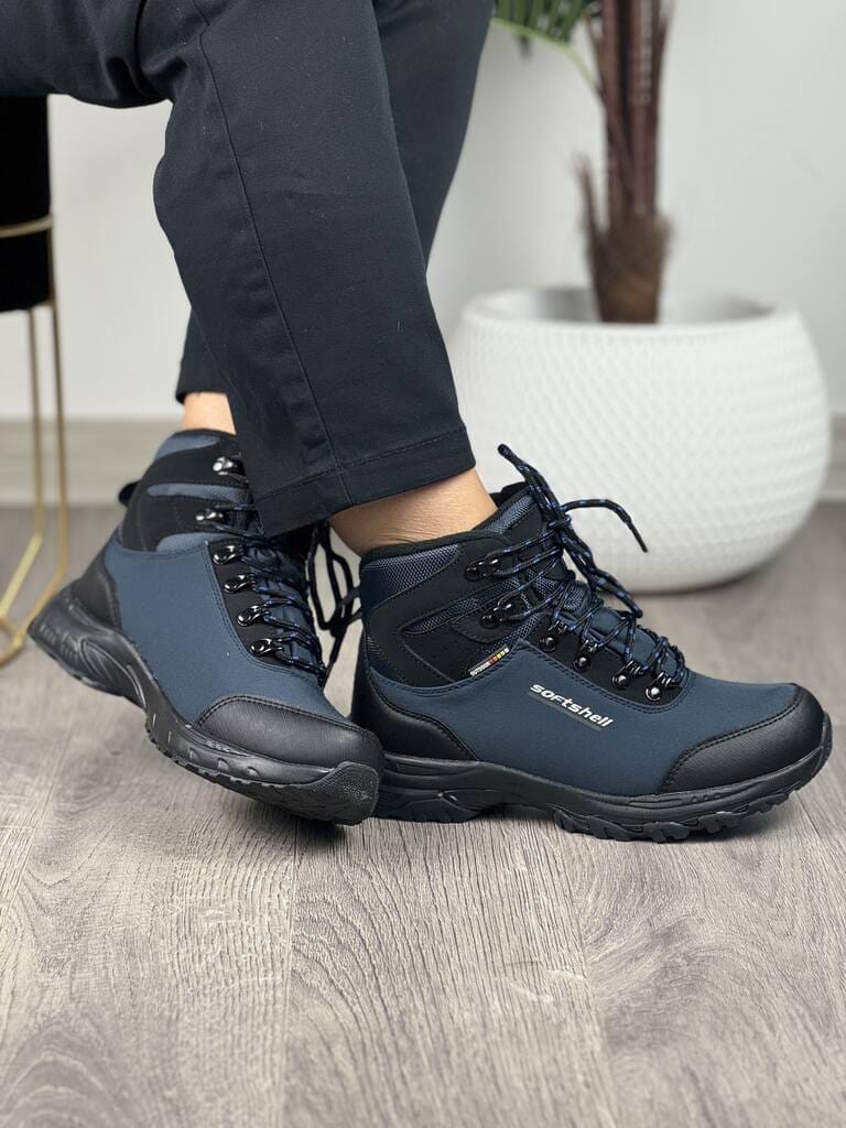 Buty sportowe trekkingowe damskie granatowe American Club - Styl praktyczny