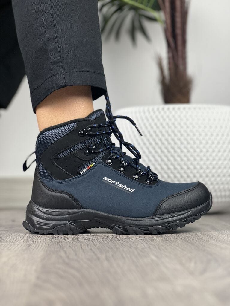 Buty sportowe trekkingowe damskie granatowe American Club - Styl sportowy