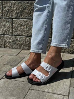 Klapki Ipanema białe Fllow Fem 26877-AF996 Black/white - Na lato