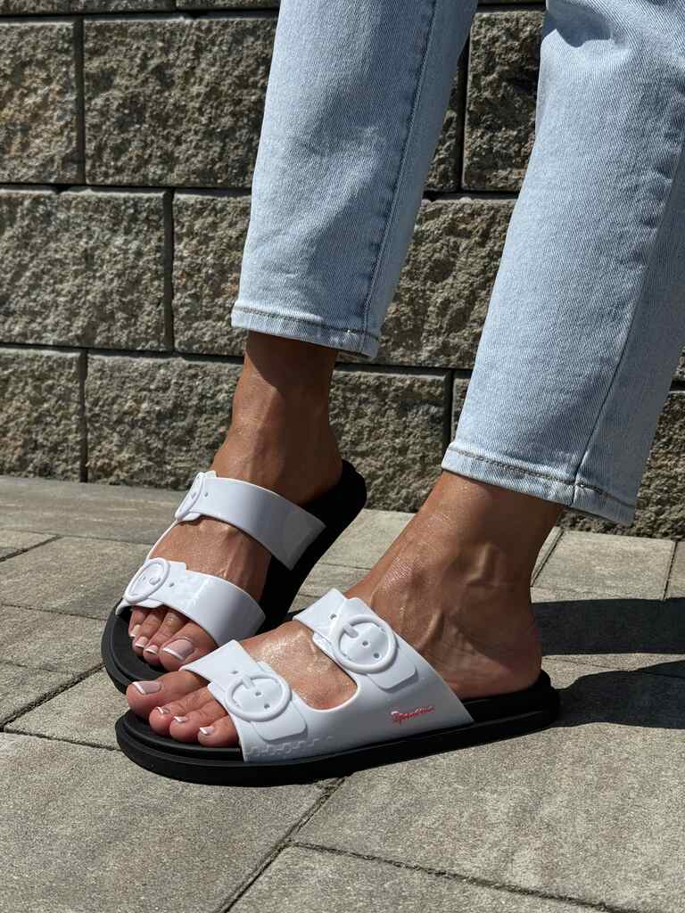 Klapki Ipanema białe Fllow Fem 26877-AF996 Black/white - Do sukienki