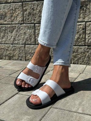 Klapki Ipanema białe Fllow Fem 26877-AF996 Black/white - Styl casualowy