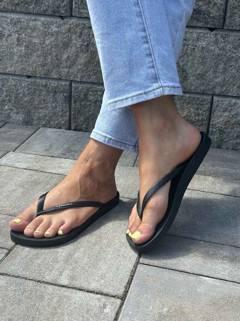 Japonki damskie Ipanema wegańskie 81030 Czarne - Do sukienki
