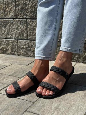 Czarne klapki damskie gumowe Ipanema 26826 - Do sukienki