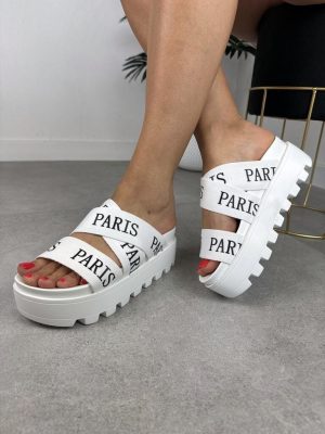 Klapki damskie na platformie – Wygodne klapki na wąską stopę - Styl casualowy