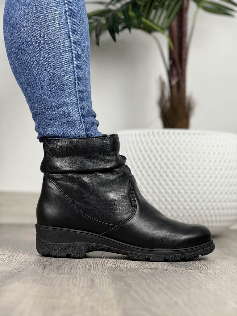Botki Axel skórzane na szeroką stopę 4453 - Na wiosnę