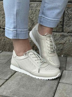 Beżowe buty damskie GOODIN GD-FT-15 Beige - Do spodni