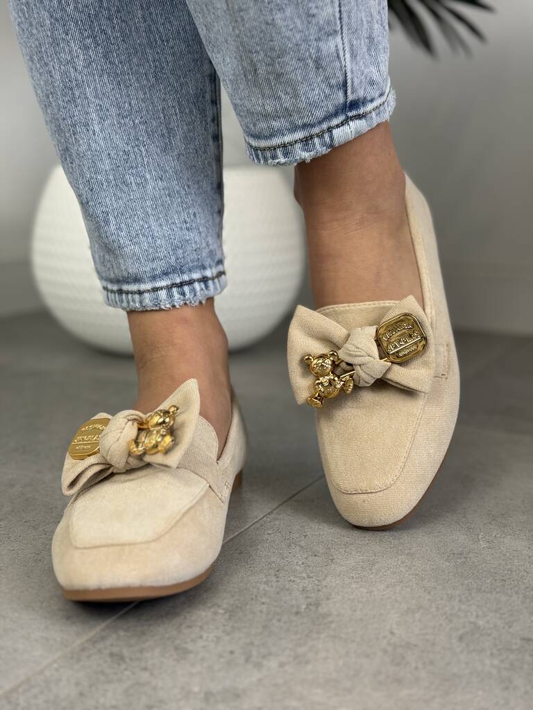 Wygodne mokasyny beżowe damskie – Modne mokasyny damskie - Styl smart casual