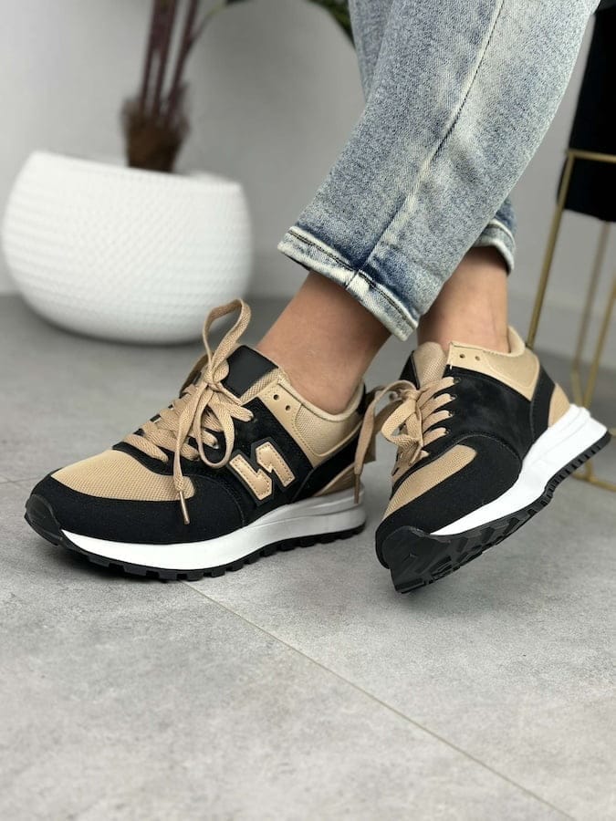 Sneakersy damskie BLACK LY085 – Wygodne buty spotrowe - Styl miejski