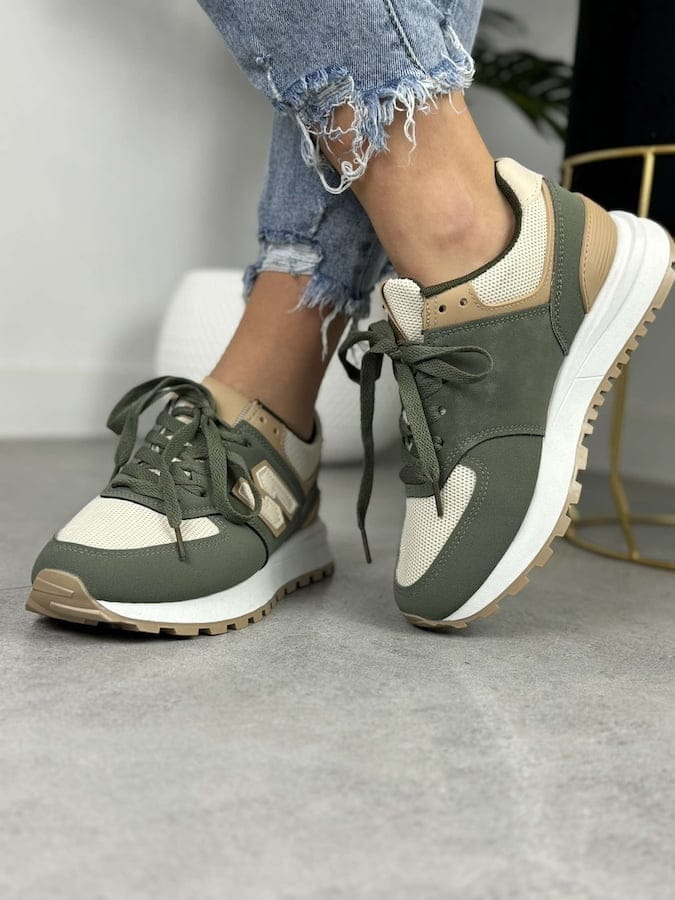 Sneakersy damskie GREEN LY085 – Wygodne buty spotrowe - Na wiosnę
