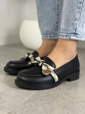 Czarne Mokasyny Damskie S. Barski – Modne mokasyny damskie HY330 - Styl casualowy