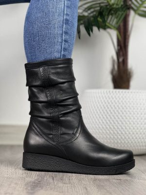 Kozaki AXEL Comfort 4055 H Czarne ocieplane na Haluksy - Styl miejski