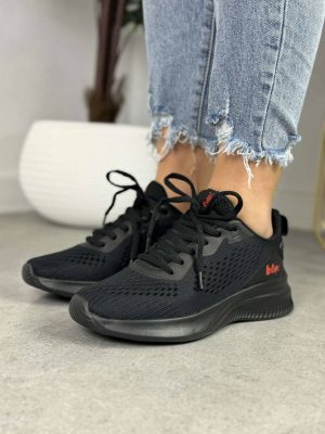 Czarne buty sportowe LEE COOPER LCW-23-32-1718L Black - Styl casualowy