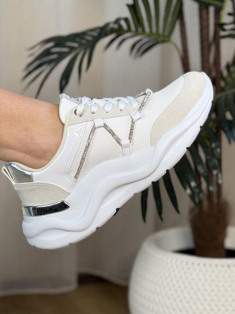 Białe sneakersy damskie sportowe Piccadilly 939018 - Do spodni