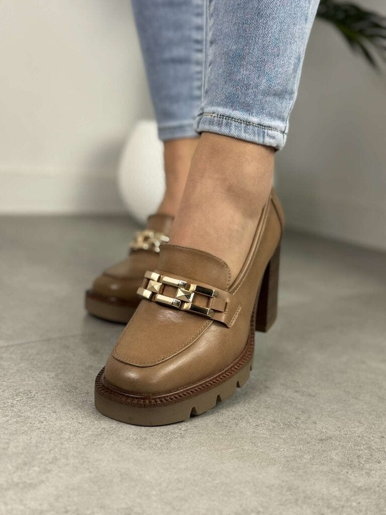 Beżowe Trzewiki Damskie – Modne Buty Do Sukienki Potocki - Styl casualowy