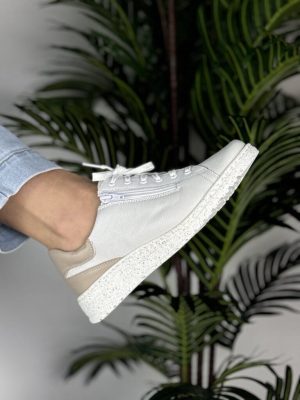 Białe półbuty damskie skórzane wasak 0720 Obuwie dla kobiet - Styl casualowy