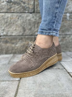 Brązowe półbuty damskie skórzane – Wygodne buty Filippo - Do jeansów