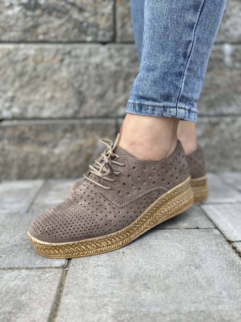 Brązowe półbuty damskie skórzane – Wygodne buty Filippo - Do jeansów