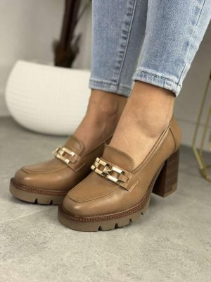 Beżowe Trzewiki Damskie – Modne Buty Do Sukienki Potocki - Styl elegancki