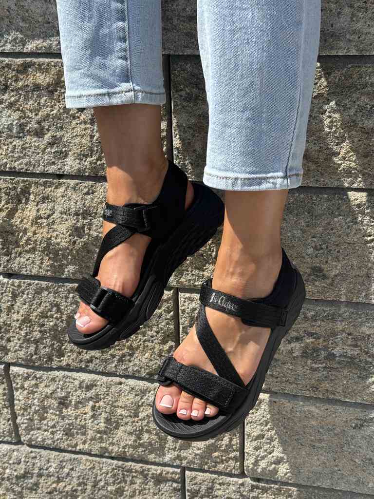 Czarne piankowe sandały damskie Lee Copper LCW-24-03-2330- black - Styl miejski