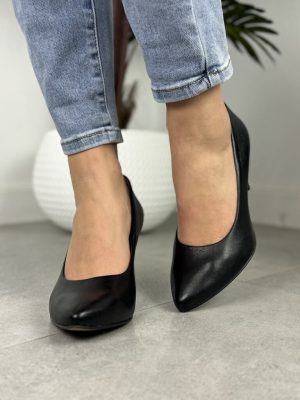 Szpilki damskie czarne skórzane ESKA 1062 – Ekskluzywne buty damskie - Styl elegancki