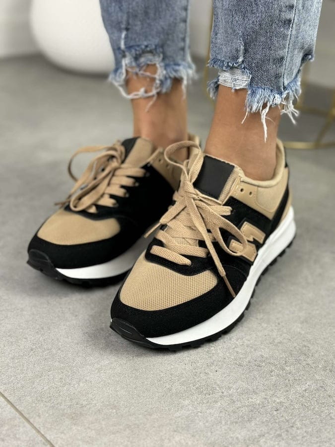 Sneakersy damskie BLACK LY085 – Wygodne buty spotrowe - Na wiosnę