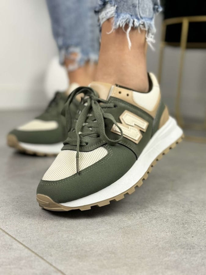 Sneakersy damskie GREEN LY085 – Wygodne buty spotrowe - Do spodni