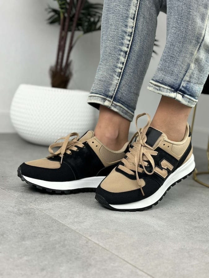 Sneakersy damskie BLACK LY085 – Wygodne buty spotrowe - Na lato