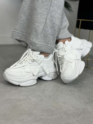 Sportowe sneakersy damskie LA269 białe