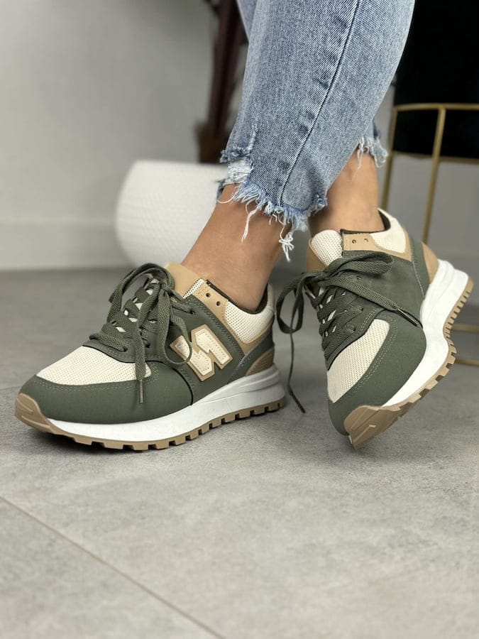 Sneakersy damskie GREEN LY085 – Wygodne buty spotrowe - Na lato