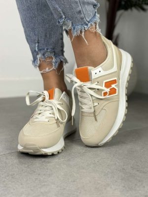 Sneakersy damskie BEIGE LY085 – Wygodne buty spotrowe