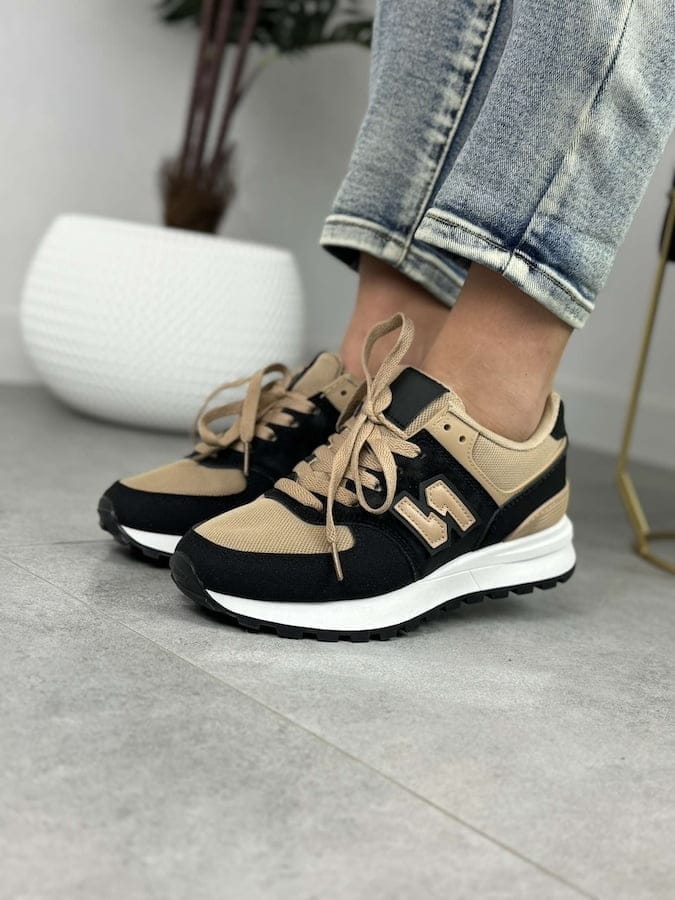 Sneakersy damskie BLACK LY085 – Wygodne buty spotrowe