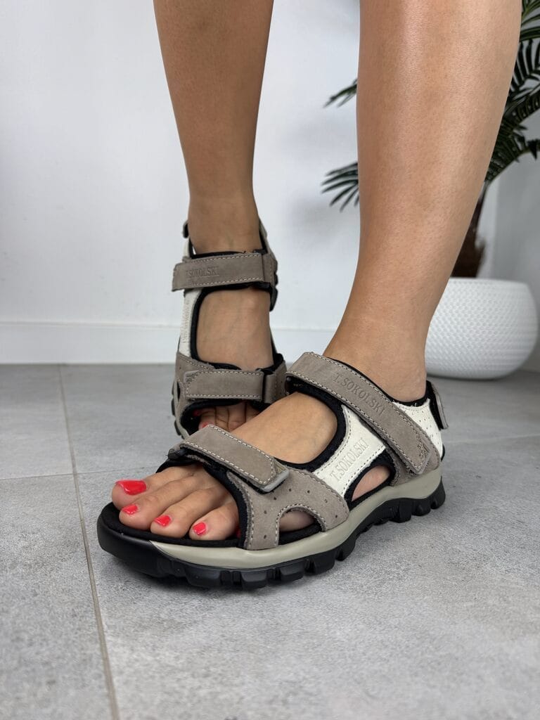 Sportowe sandały damskie na rzepy – Wygodne sandały T.Sokolski - Styl casualowy