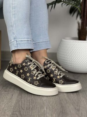 Brązowe buty damskie skórzane Libero 3050 - Do sukienki