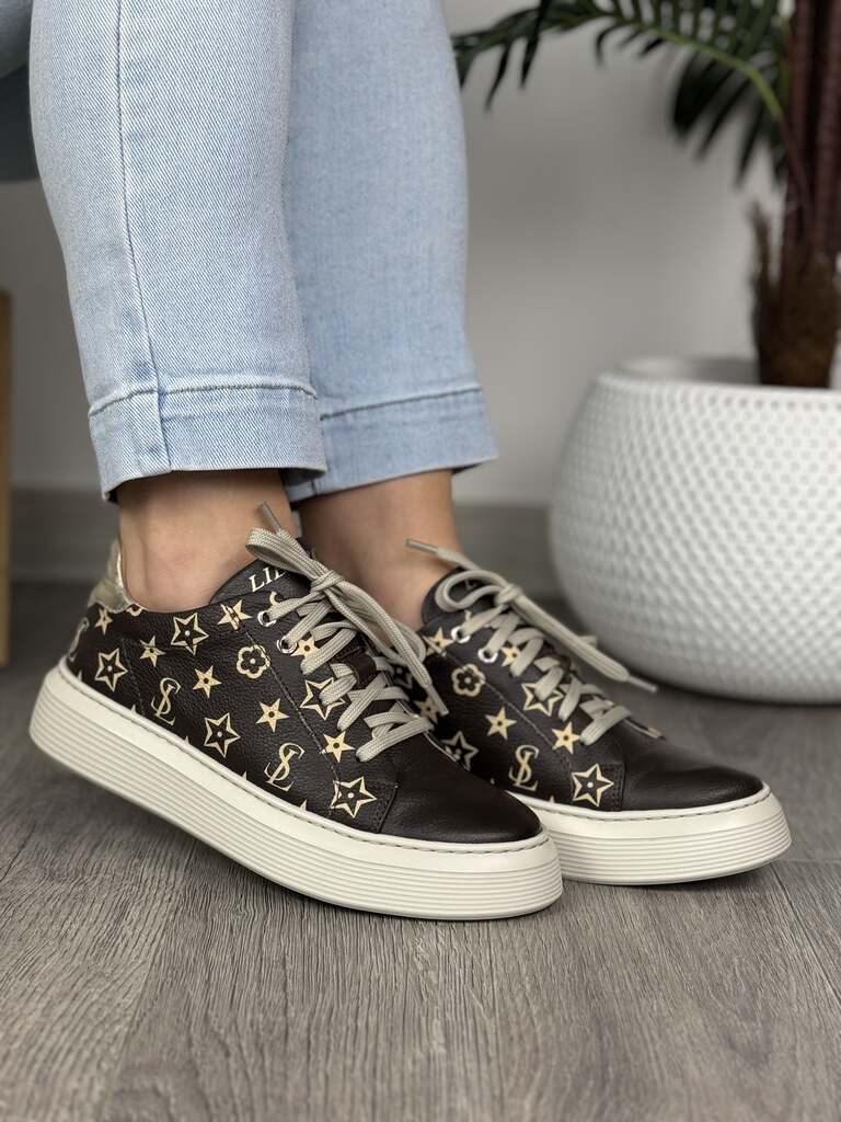 Brązowe buty damskie skórzane Libero 3050 - Do sukienki