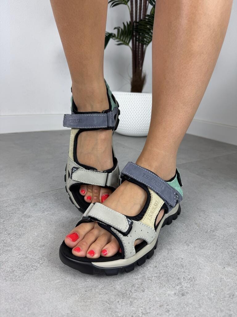 Sportowe sandały damskie na rzepy T.Sokolski L24-614 Multi color - Styl miejski
