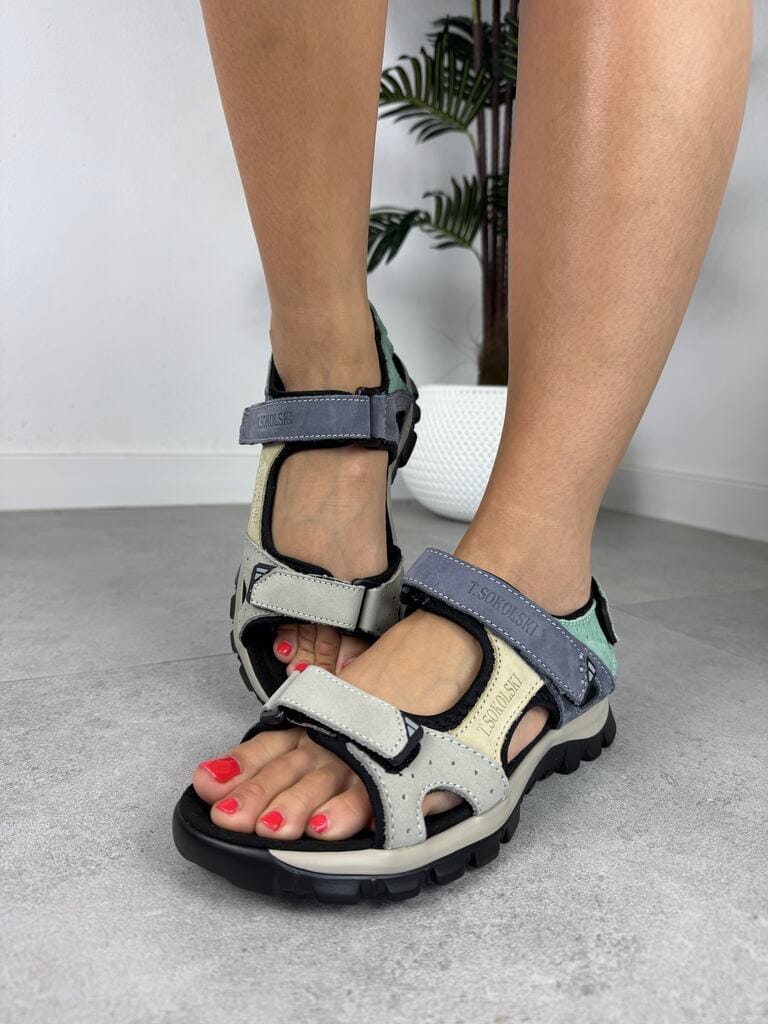 Sportowe sandały damskie na rzepy T.Sokolski L24-614 Multi color - Styl casualowy