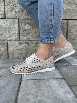 Wygodne półbuty skórzane damskie – Komfortowe buty Loretta Vitale - Styl miejski