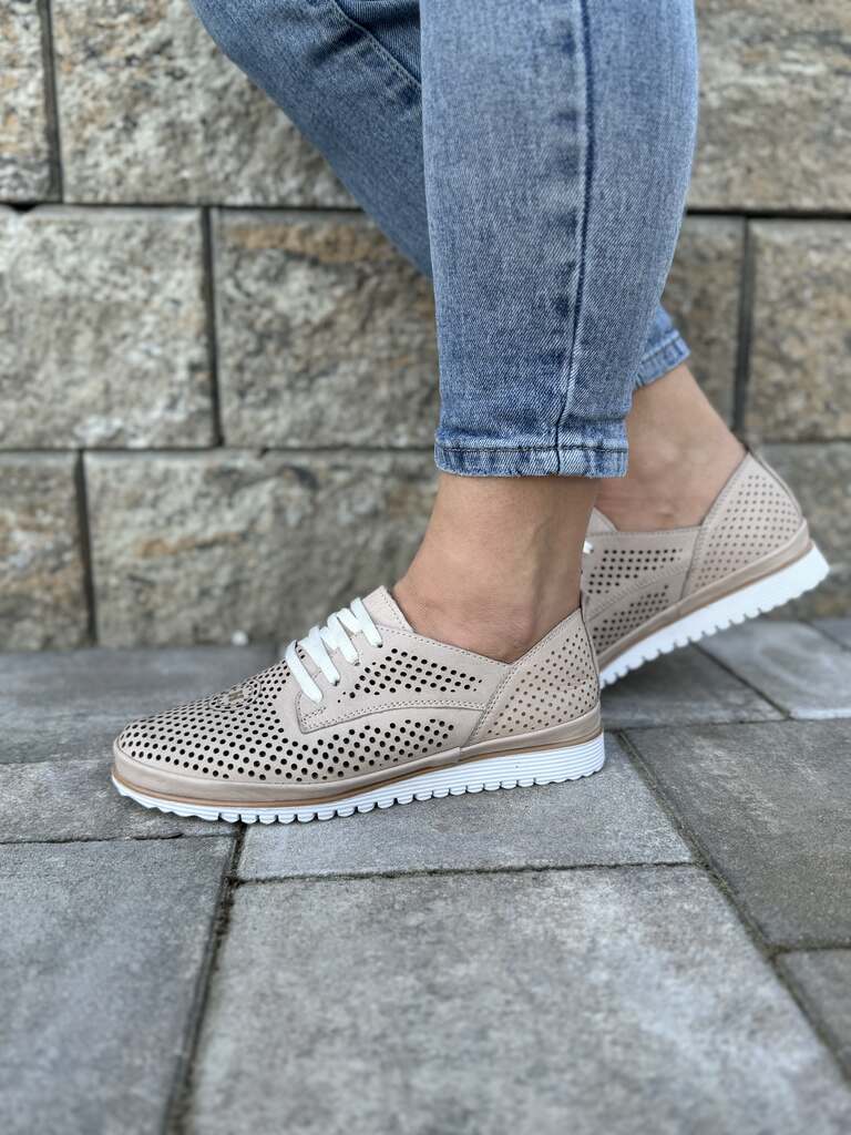 Wygodne półbuty skórzane damskie – Komfortowe buty Loretta Vitale - Styl miejski