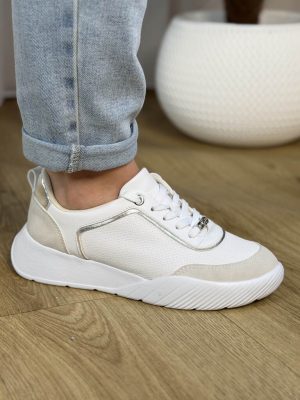 Białe sneakersy damskie sportowe Piccadilly 949026 - Styl glamour
