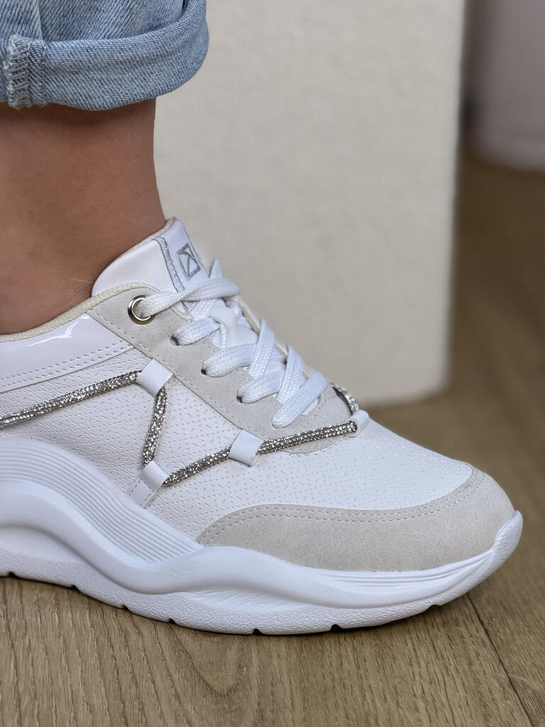 Białe sneakersy damskie sportowe Piccadilly 939018 - Na lato